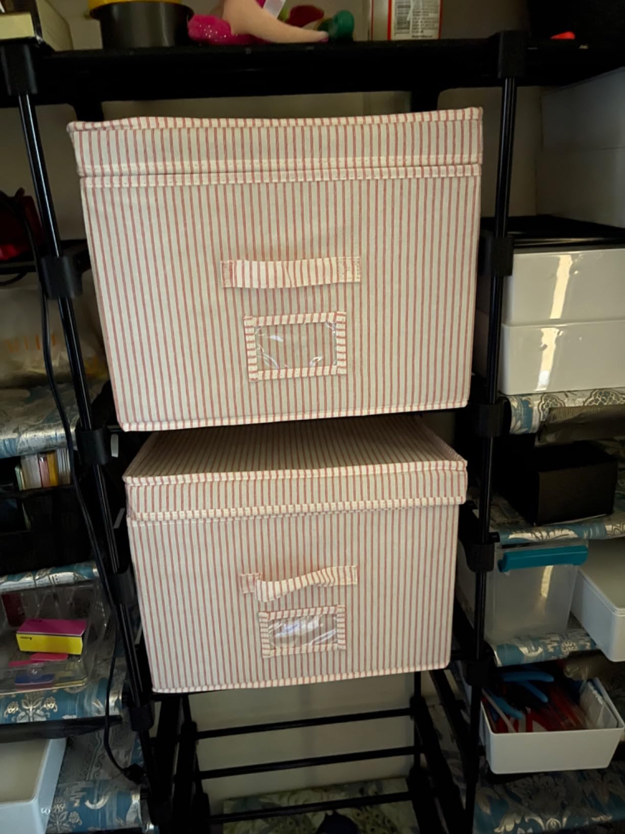 StorageWorks Fabric Storage Bins with Lids, Closet Storage Bins customer photo 1