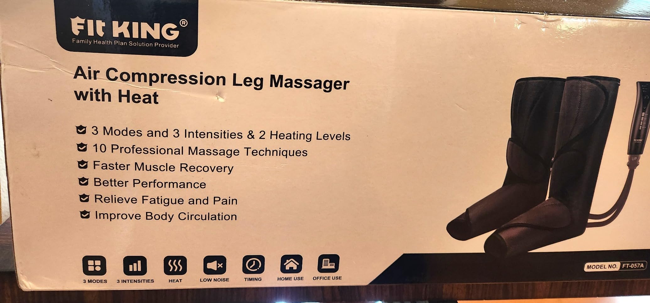 FIT KING Air Compression Leg and Foot Massager with Heat for Circulation customer photo 2