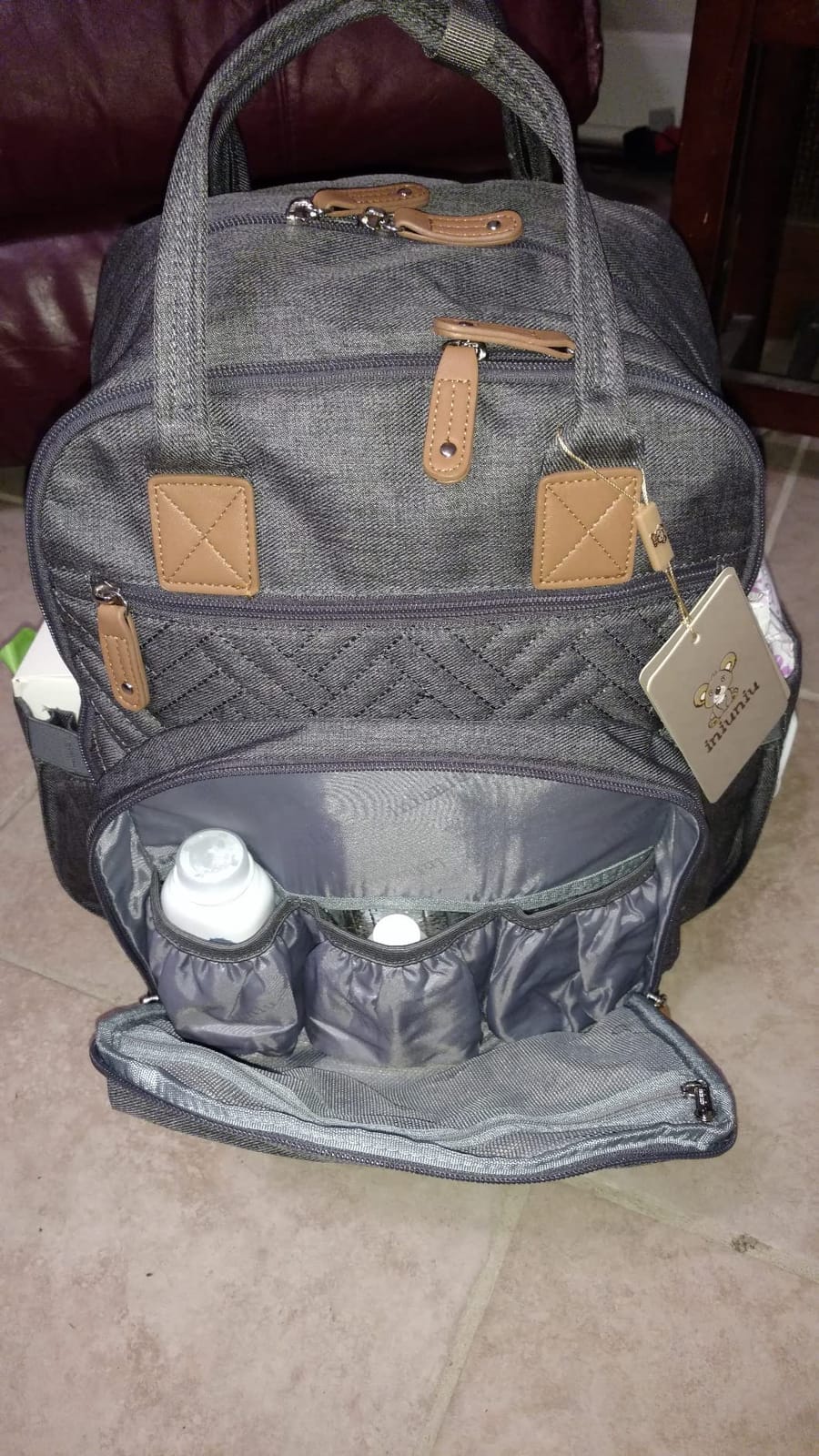 iniuniu Baby Diaper Bag Backpack, 4 in 1 kit Large Capacity Travel Backpack customer photo 1