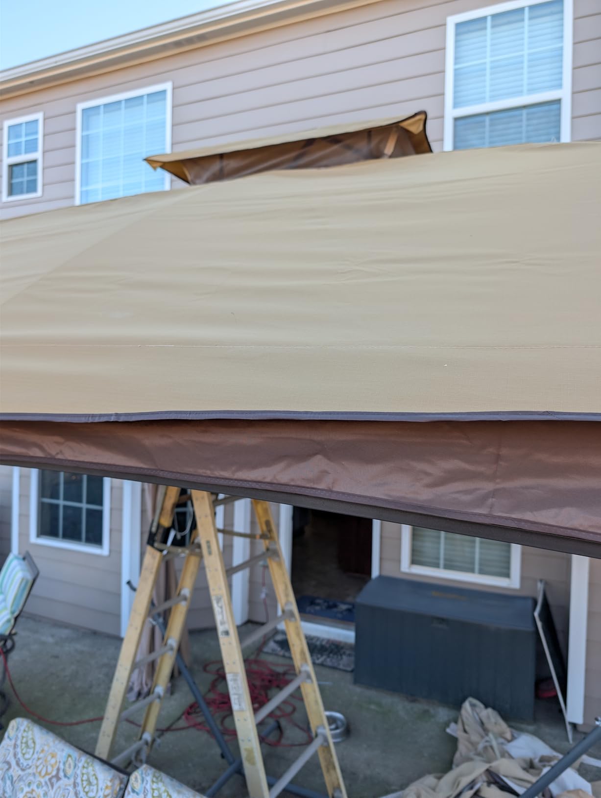 MASTERCANOPY 10x12 ft Replacement Canopy Top for #GF-12S004B-1, Beige customer photo 1