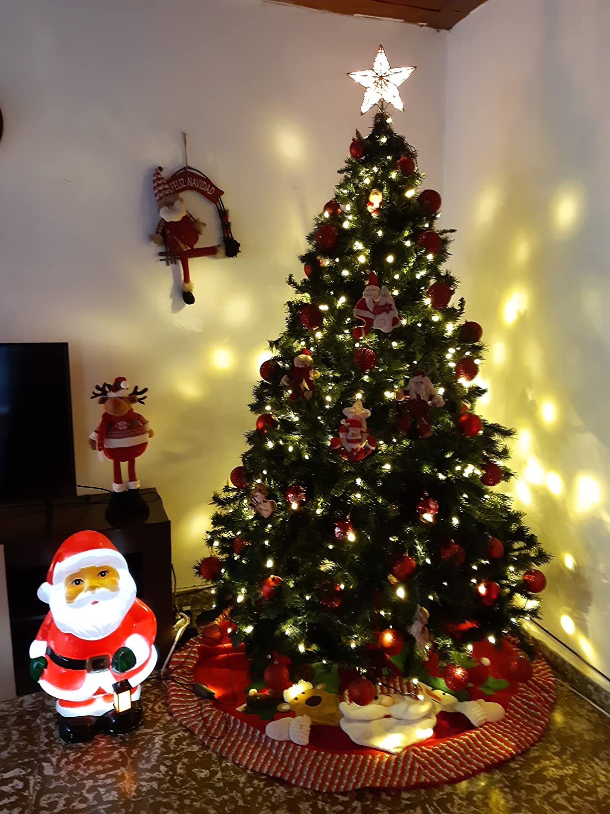 Mr. Christmas Striped Blow Mold Candle - Red/White Christmas Decoration, Multi customer photo 2