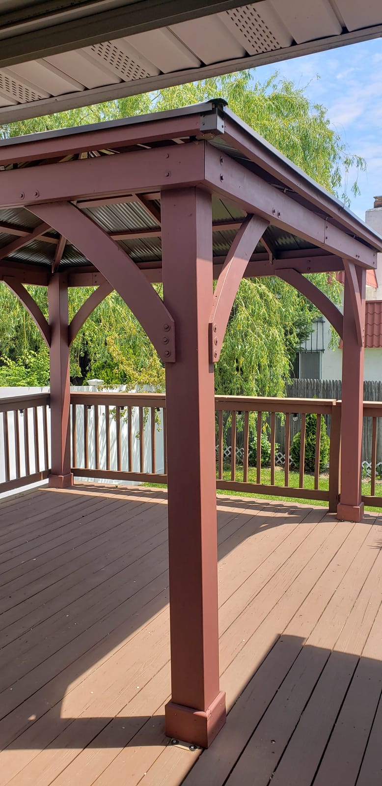 Yardistry 12 x 16 Meridian Cedar Wood Gazebo Pavilion for Patios, Decks, Garden, Backyard, Durable, Aluminum Roof customer photo 2