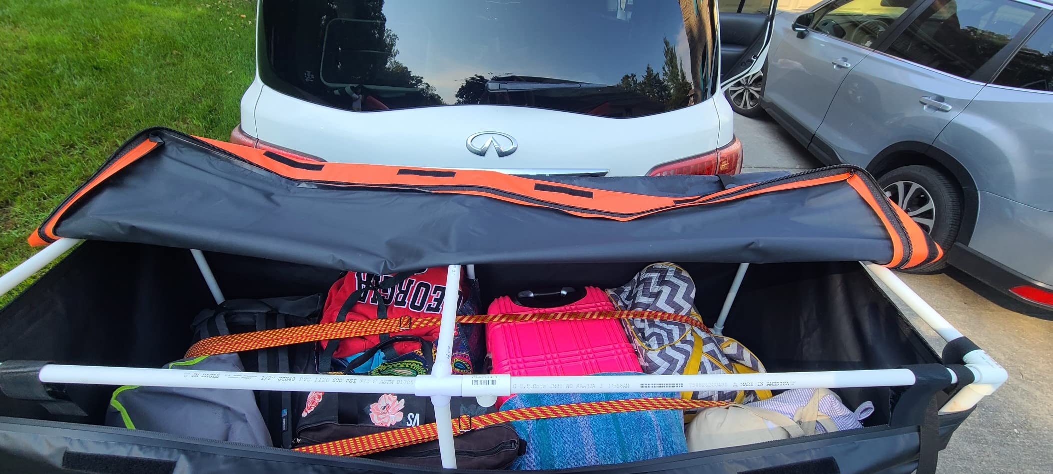 Hitch Mount Cargo Carrier Bag 100% Waterproof 19.7 Cubic Feet Luggage Rack customer photo 1