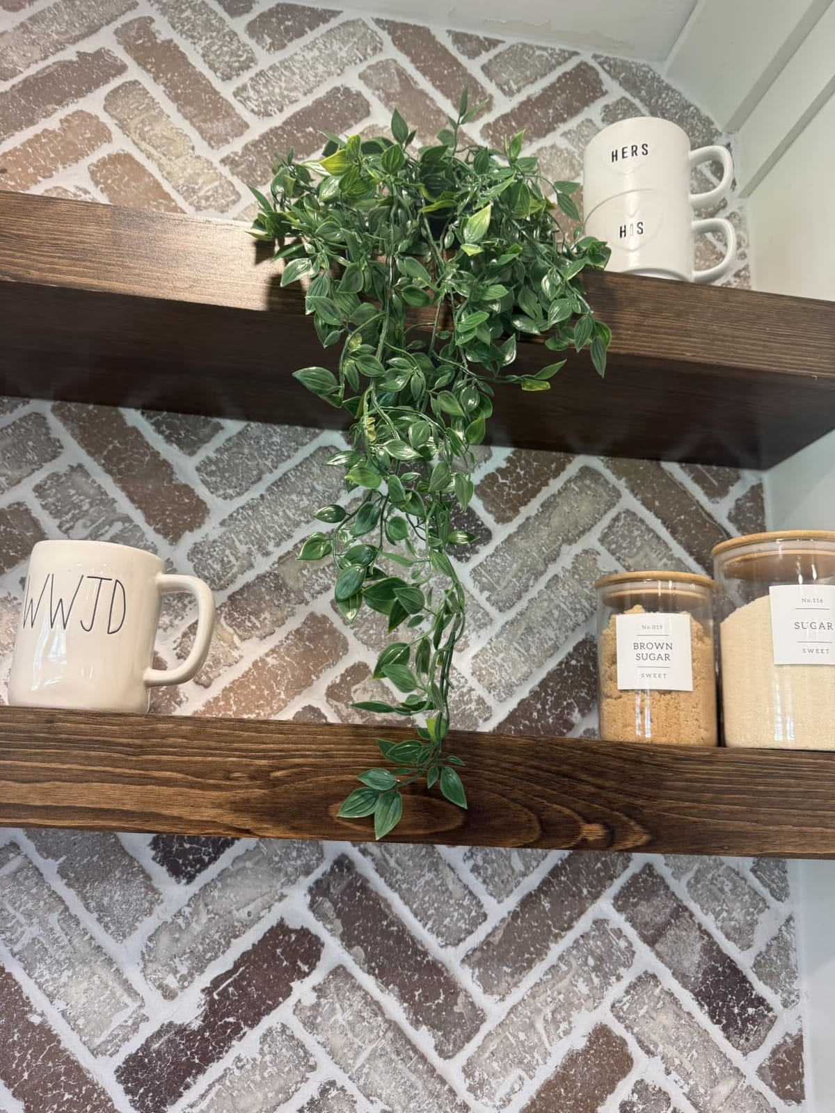 Whonline Fake Hanging Plants, Artificial Small Potted Plants for Indoor Outdoor Aesthetic Office Living Room Shelf Decor (1 Pack) customer photo 2