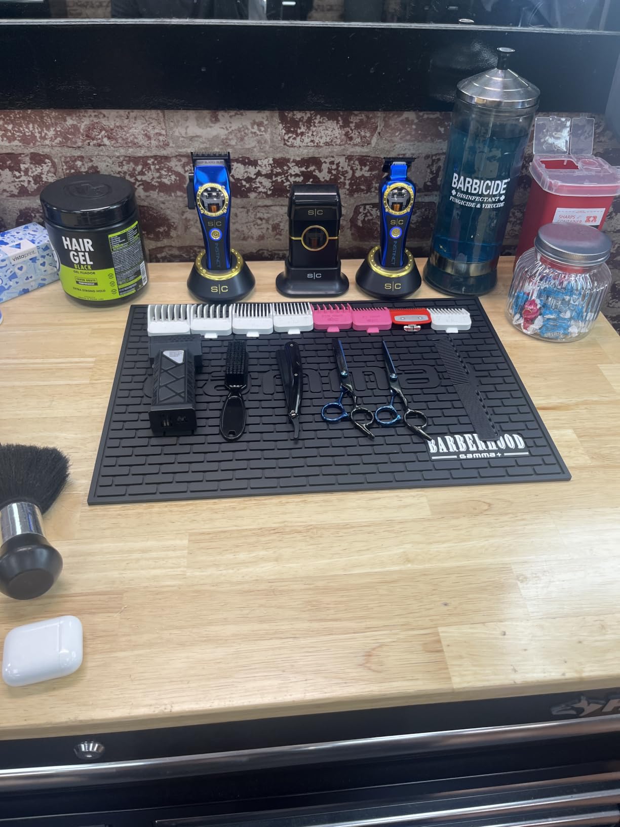 GAMMA+ Professional Barber Appliance Magnetic Mat and Station Organizer, Anti-Slip, Durable Hair Styling Tools customer photo 2