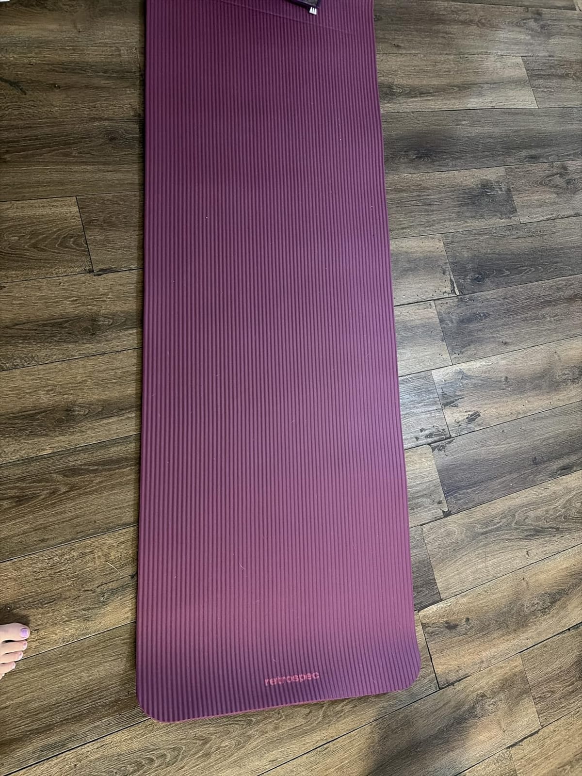 Retrospec Solana Yoga Mat Thick 1/2in Non-Slip Workout Mat with Nylon Strap - 72x24in Exercise Mat for Pilates, Stretching & Fitness - BPA Free, Easy Clean customer photo 1