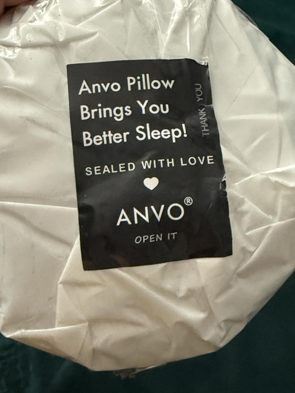 Anvo Memory Foam Pillow, Neck Contour Cervical Orthopedic Bed Pillow for Sleeping Side Back Stomach Sleeper, Ergonomic Design for Neck and Shoulder Pain Relief, Blue White, Firm customer photo 1