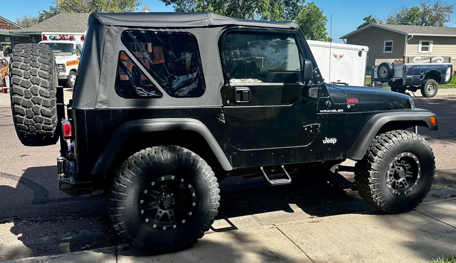 TACTIK Fabric Only Replacement Soft Top - Fits Jeep Wrangler TJ 1997-2006 - Custom-Fit Fabric Roof with Removable Side and Back Window Jeep TJ Soft Top Jeep TJ Top Cover (No Door Skins, Black Diamond) customer photo 1