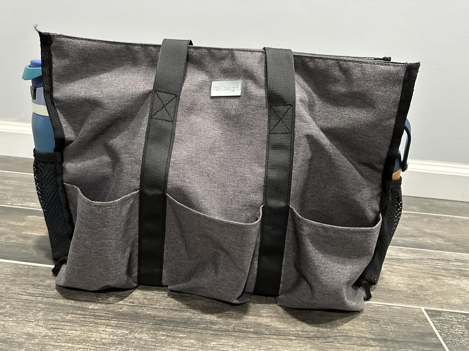 TOPDesign Utility Water Resistant Tote Bag with 13 Pockets, Zipper Closure customer photo 2