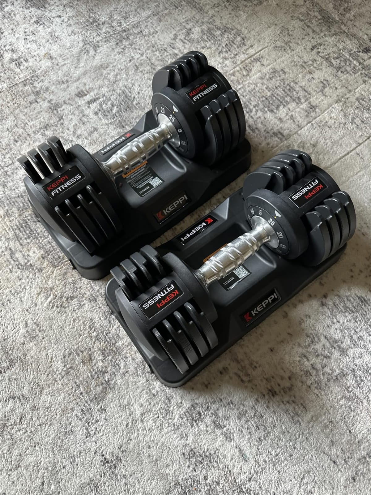 Keppi Adjustable Dumbbells Set of 2, Quick Adjust Weights for Home customer photo 1