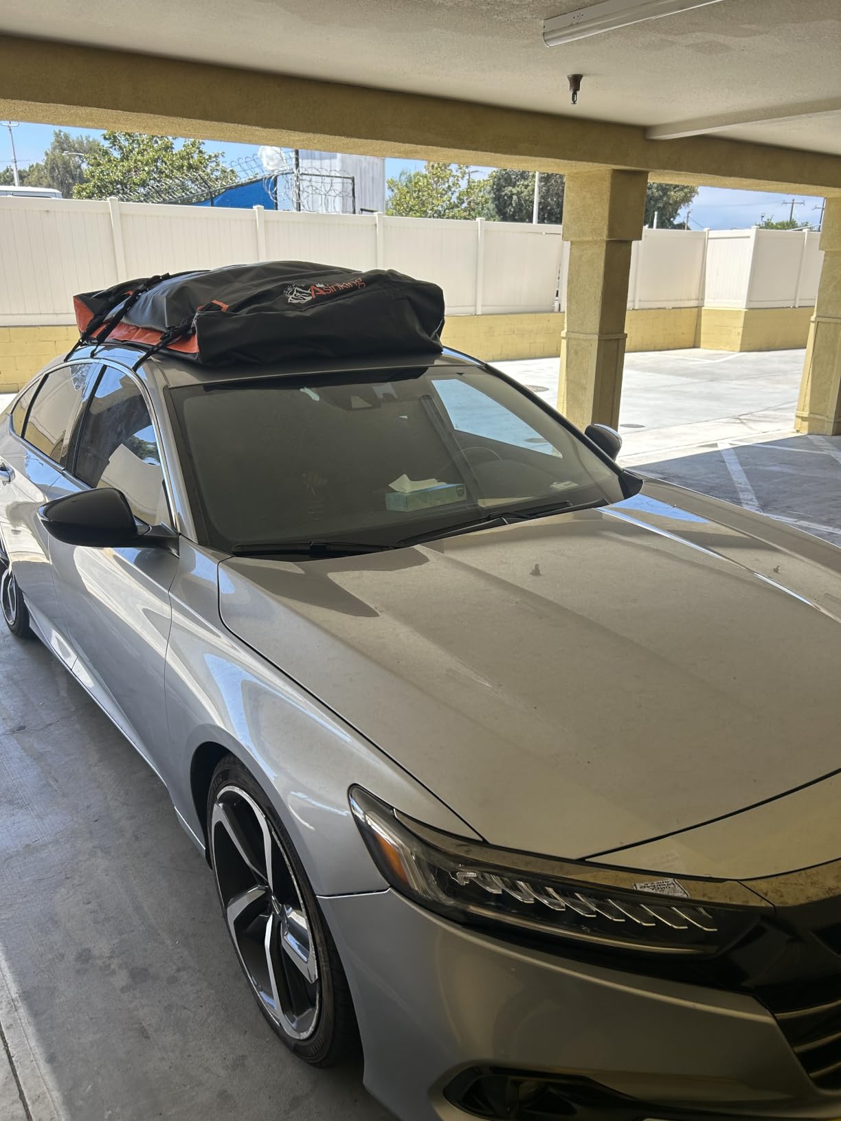 Car Rooftop Cargo Carrier Bag, 21 Cubic Feet 100% Waterproof Heavy Duty 840D Car Roof Bag for All Vehicle with/Without Racks - Anti-Slip Mat, 6 Door Hooks, Storage Bags, 2 Extra Straps, Luggage Lock customer photo 2