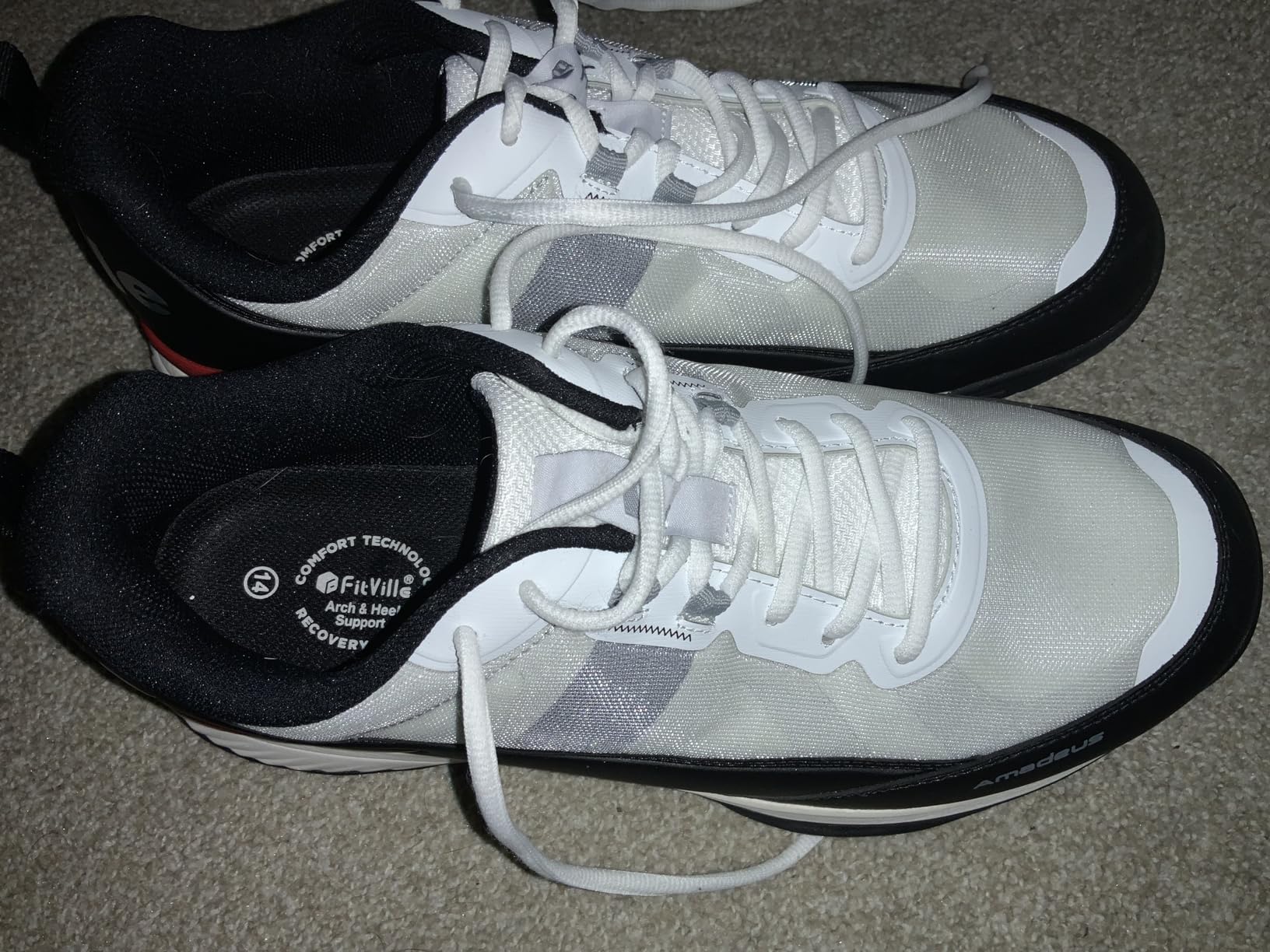FitVille Men‘s Wide Pickleball Shoes All Court Tennis Shoes with Arch Support for Plantar Fasciitis customer photo 1