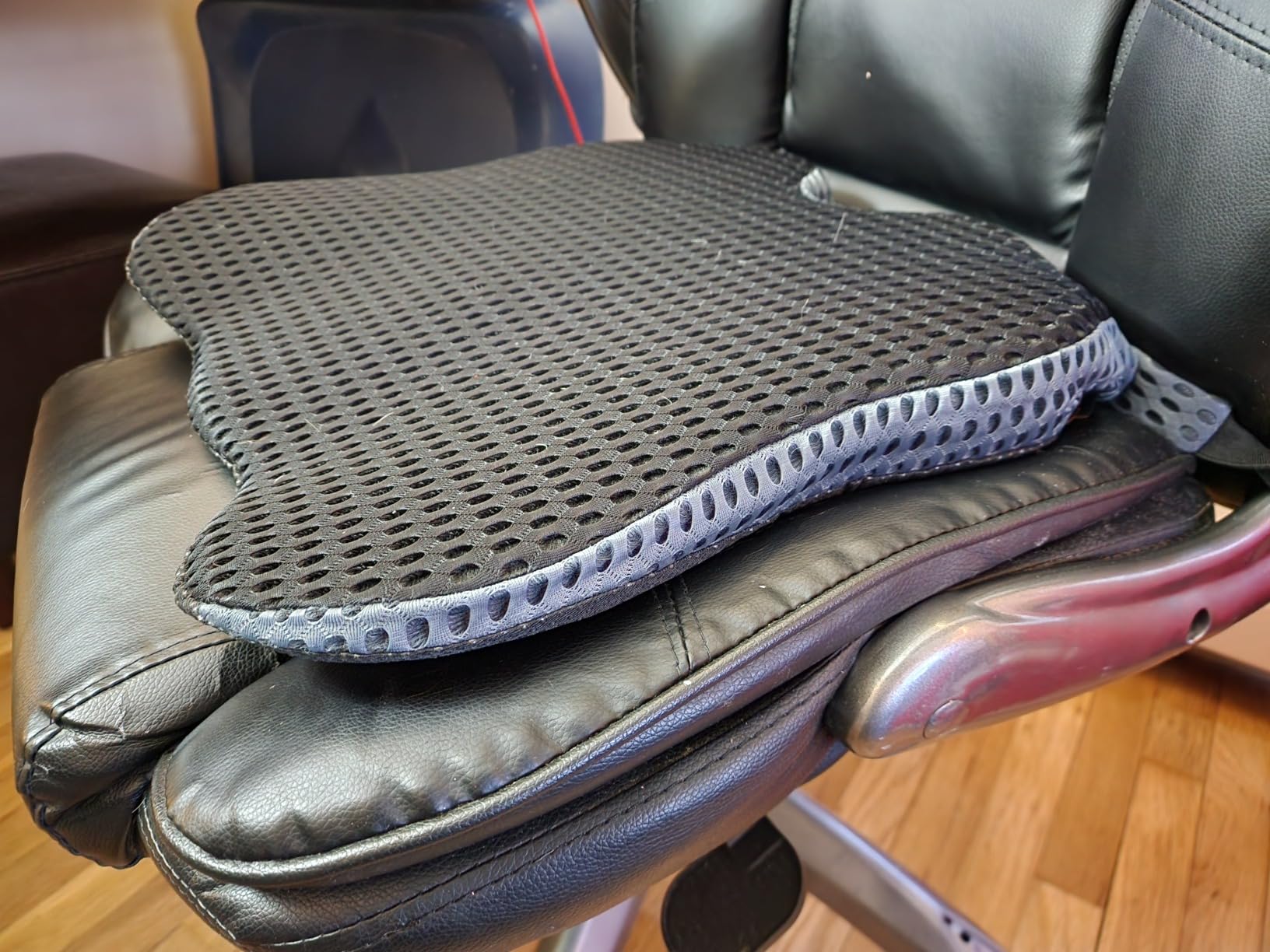 Car Seat Cushion, Comfort Memory Foam Car Cushions for Driving, Seat Cushion for Car Seat Driver with Wedge Design & Raised Back to Broaden Vision, Provides Comfort for Car, Truck, Office Chair customer photo 2
