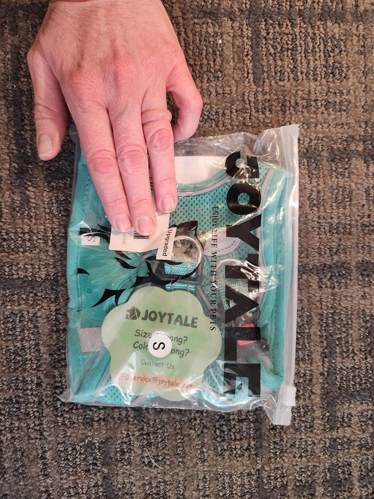 Joytale Step-in Dog Harness, Soft Breathable Mesh, Teal S customer photo 2