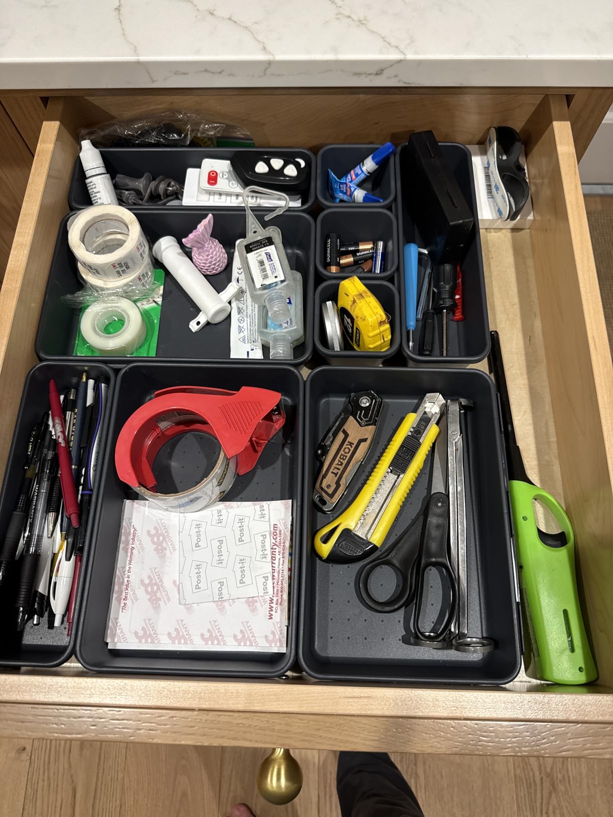 Kutesna 15PCS Interlocking Drawer Organizer, Plastic Desk Organizers Set customer photo 1