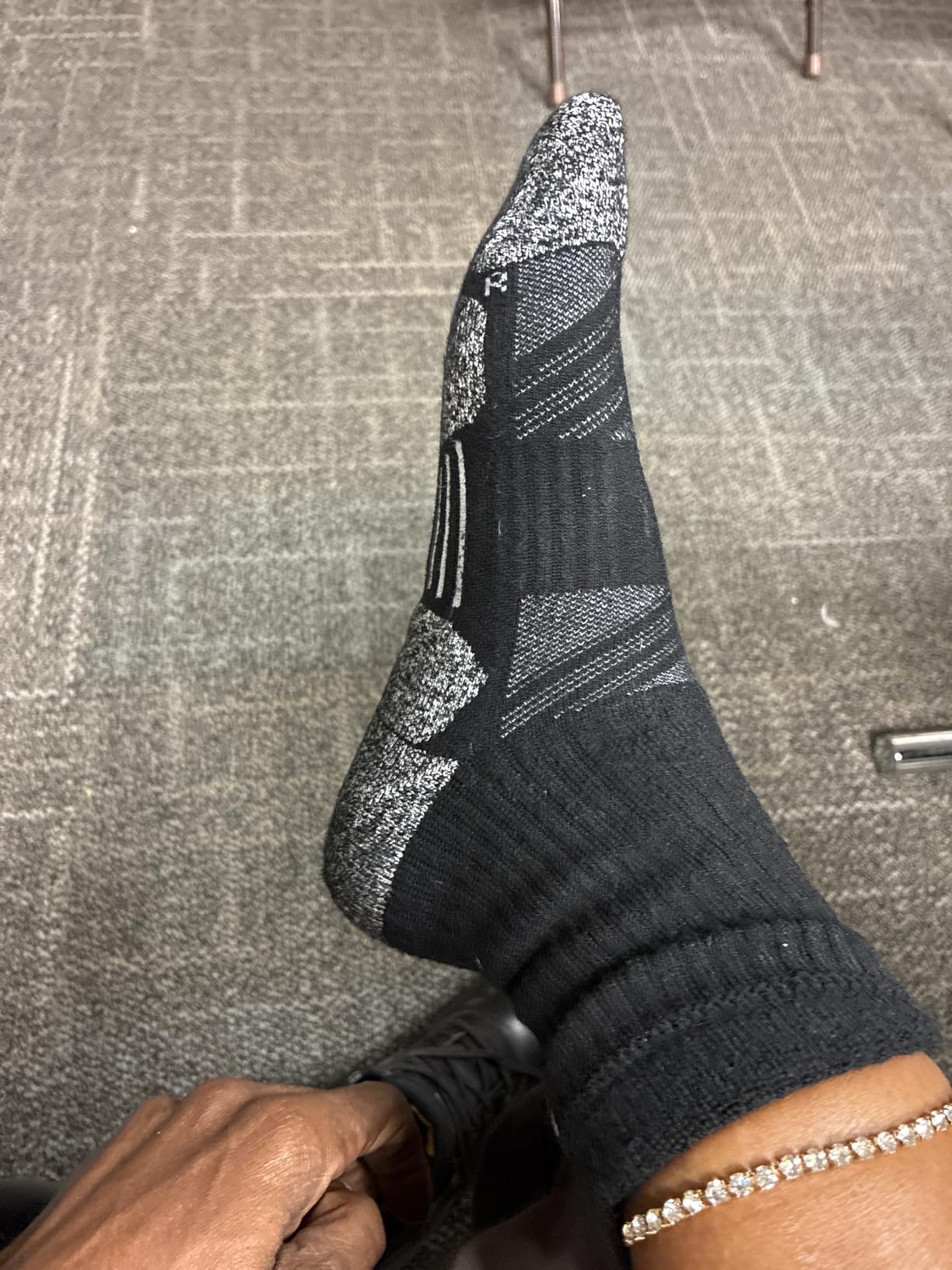 CWVLC Crew Hiking Socks, Cushion, Moisture Wicking, Arch Compression Boot Socks customer photo 2