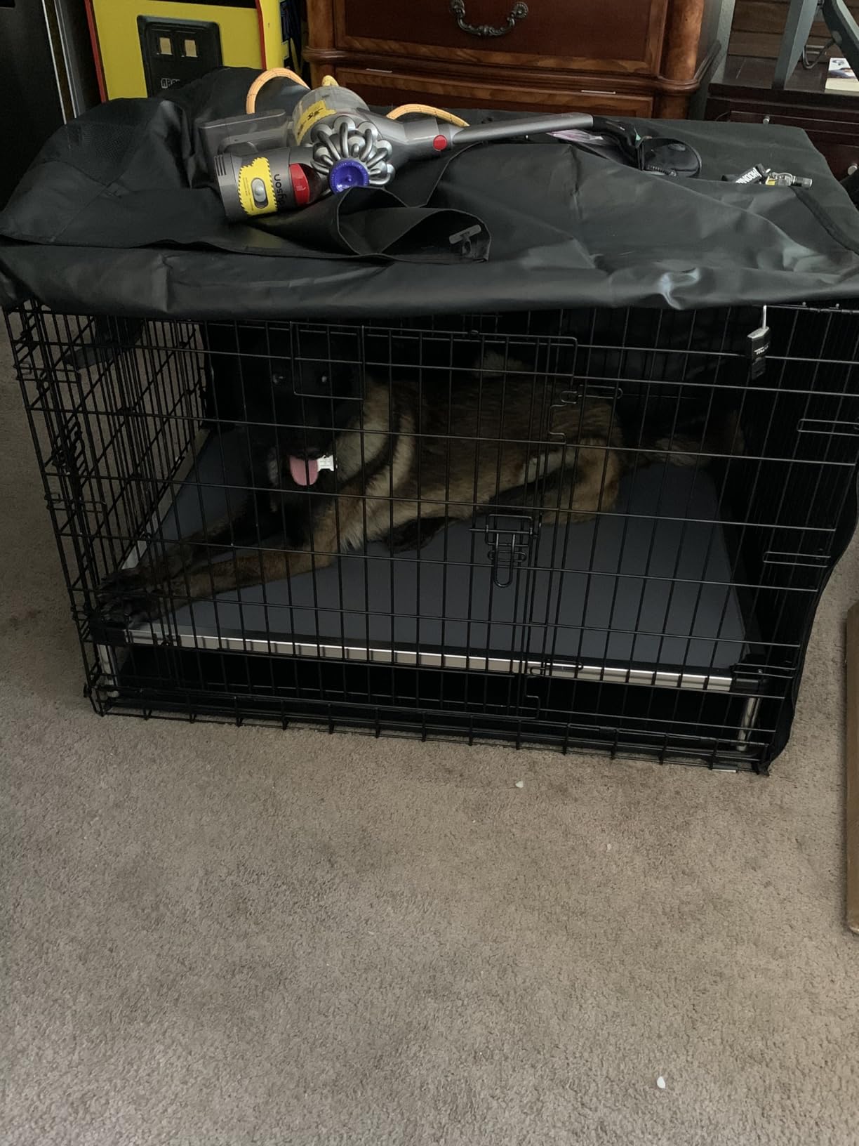Dog Crate Cover 48 Inch Waterproof 600D Oxford with 1-3 Doors customer photo 2
