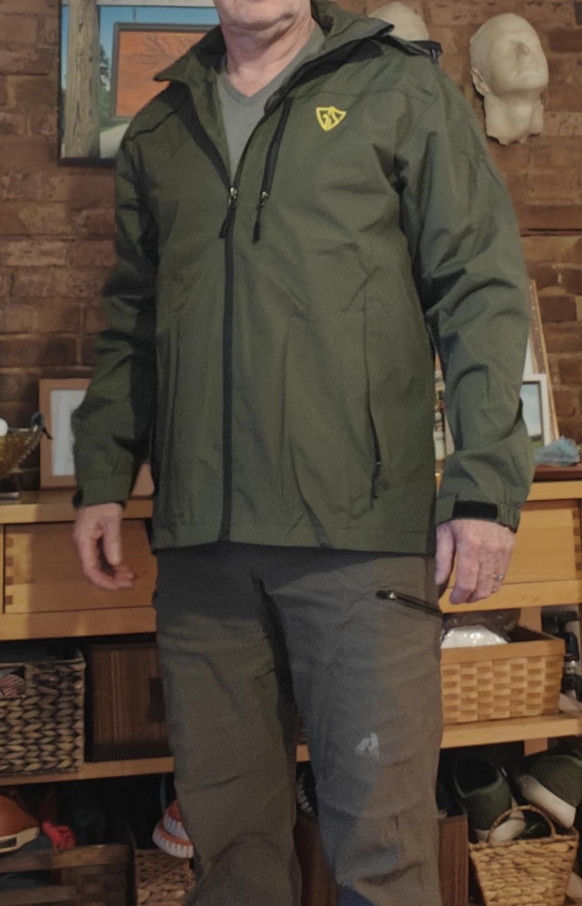 GIISAM Mens Windproof Jacket Waterproof Lightweight Mountain Sport Jacket for Men Hooded Windbreaker Raincoat customer photo 1