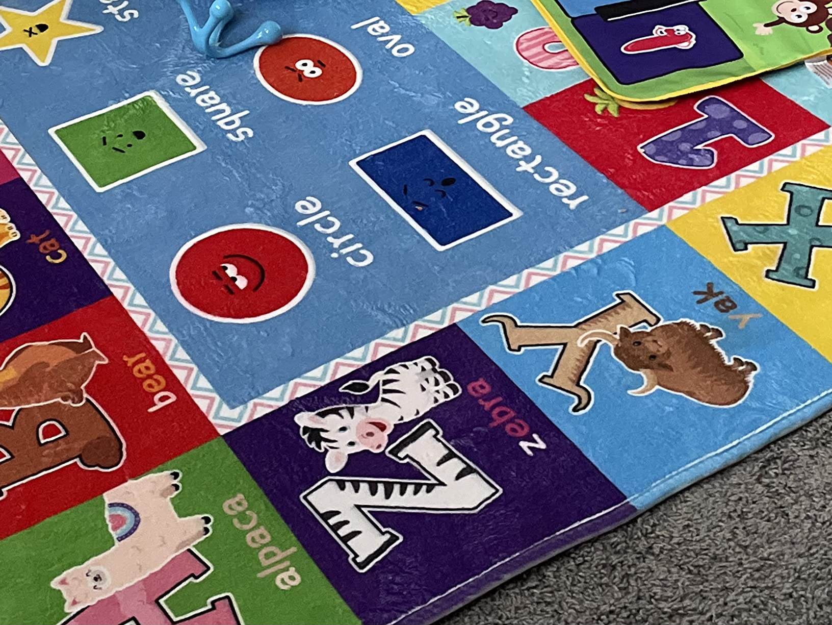 5X7 ABC Kids Rugs for Playroom - Play Mat with ABC Alphabet, Numbers & Colors Educational Rug for Kids Room, Classroom, Daycare, Preschool - Playmat for Boys and Girls (78.7X 59 Inch) customer photo 1