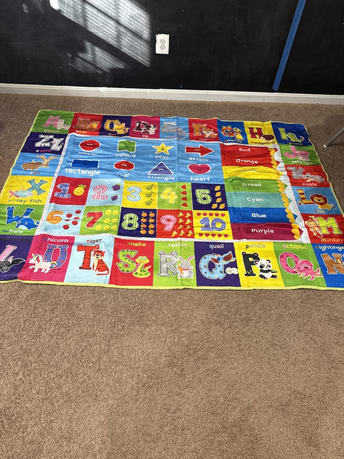 5X7 ABC Kids Rugs for Playroom - Play Mat with ABC Alphabet, Numbers & Colors Educational Rug for Kids Room, Classroom, Daycare, Preschool - Playmat for Boys and Girls (78.7X 59 Inch) customer photo 2
