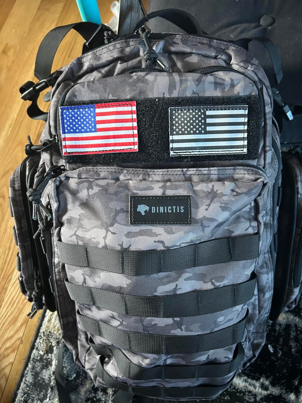 Dinictis Dad Diaper Bag Backpack with Diaper Changing Mat - Black Camo customer photo 1