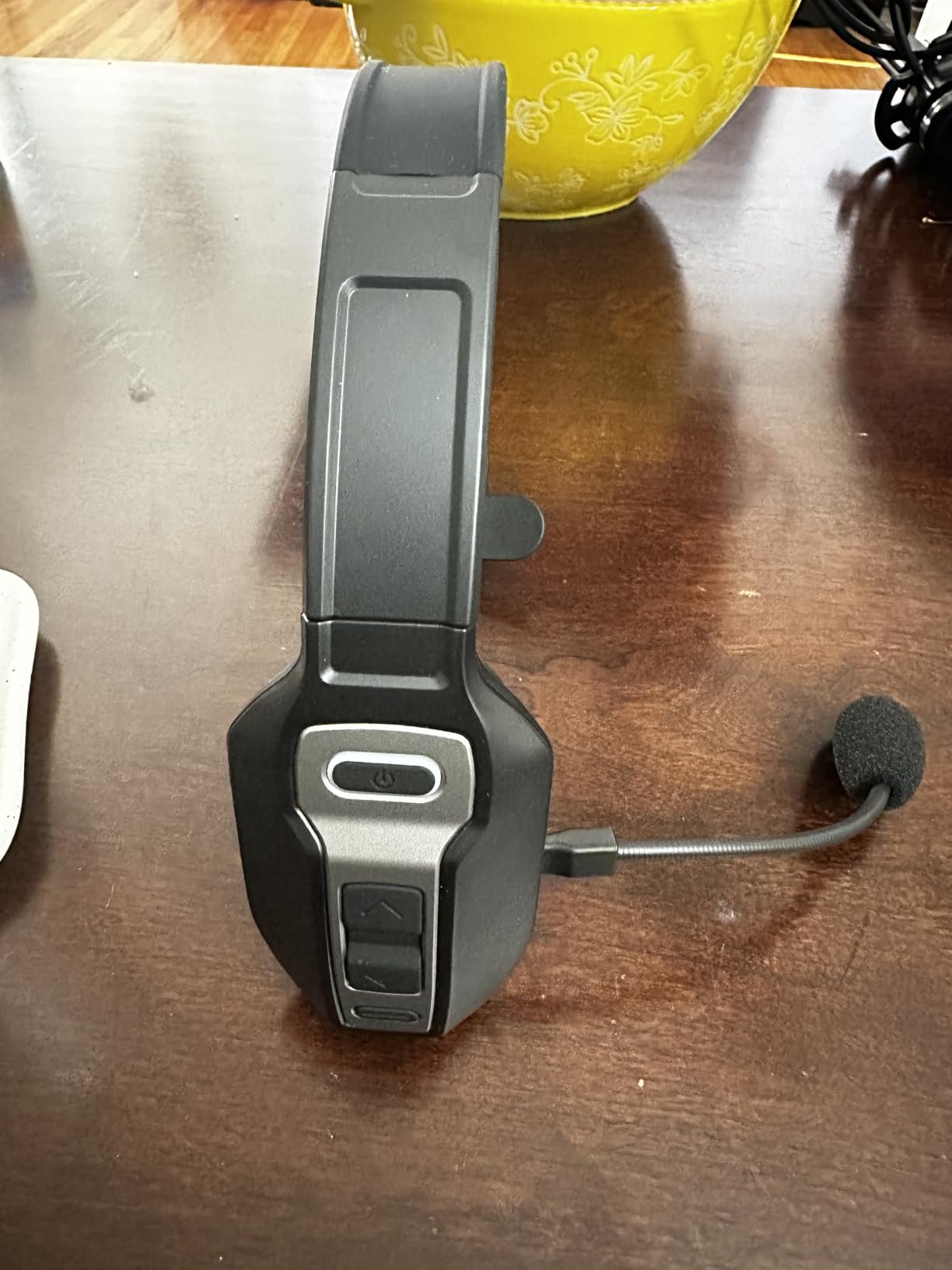 Sarevile Trucker Bluetooth Headset, V5.2 Wireless Headset with Upgraded Microphone AI Noise Canceling, On Ear Bluetooth Headphone with Mute for Driver Office Call Center (Black) customer photo 2