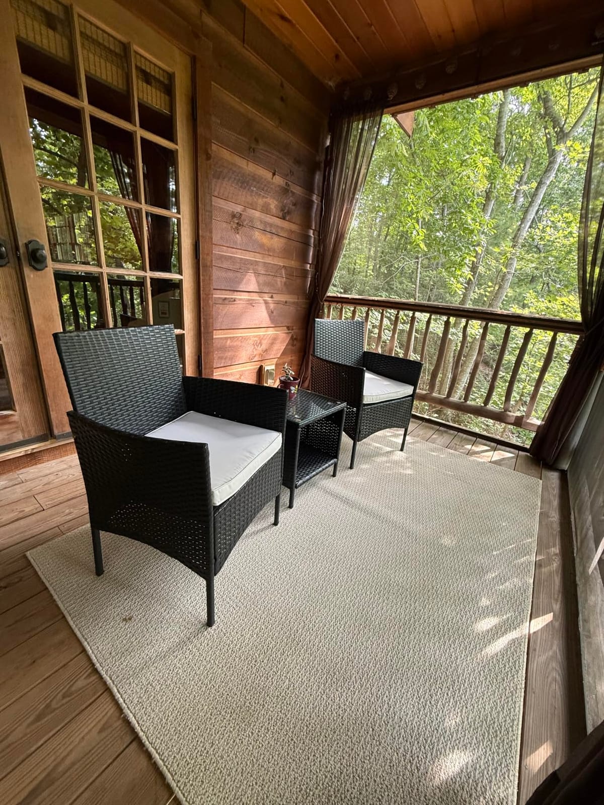 Best Choice Products 3-Piece Outdoor Wicker Conversation Bistro Set, Space Saving Patio Furniture for Garden w/Side Table - Gray/Black customer photo 2