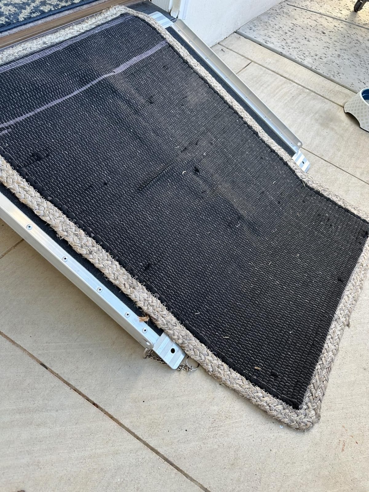 8FT Portable Wheelchair Ramp, 800Lbs Capacity Anti-Slip Aluminum Folding Handicap Ramp with Handle, Threshold Ramp for Home Steps, Stairs, Doorways, Curbs, Entry, Applicable Height 8-24 Inches customer photo 1