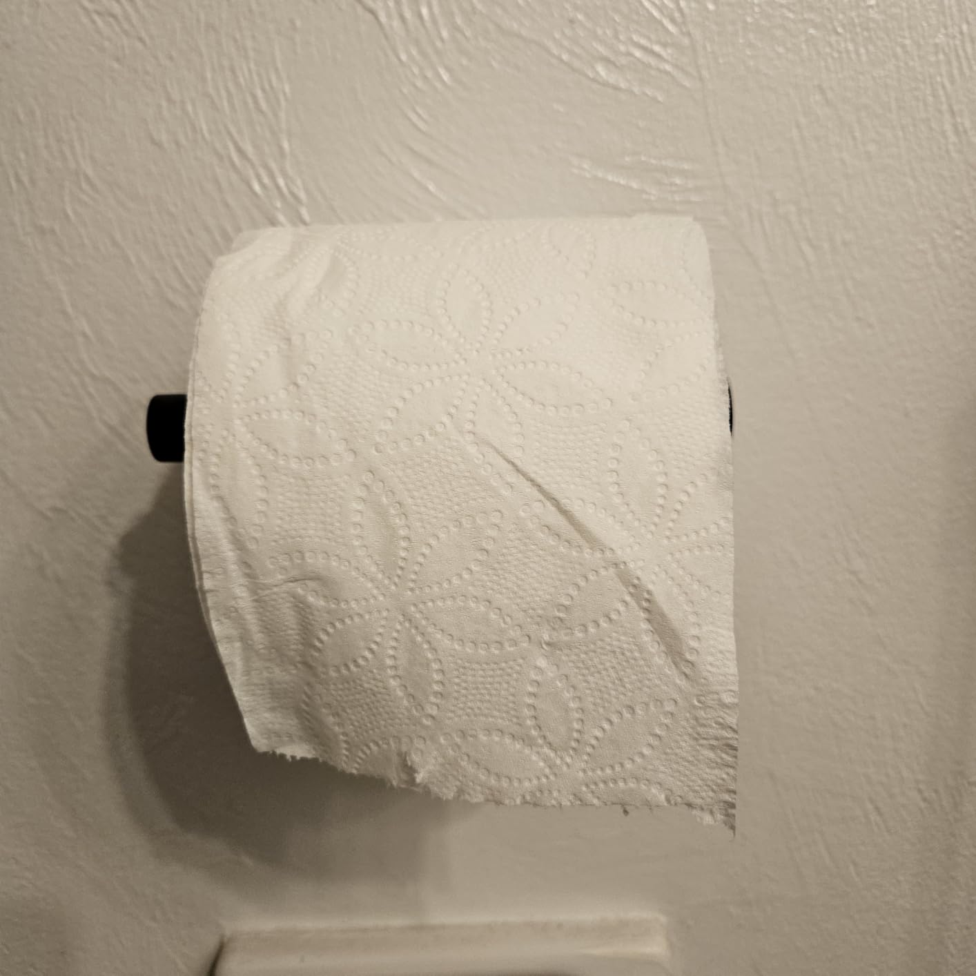 JOPOFI Toilet Paper Holder - Adhesive Toilet Paper Holder - Matte Black customer photo 2
