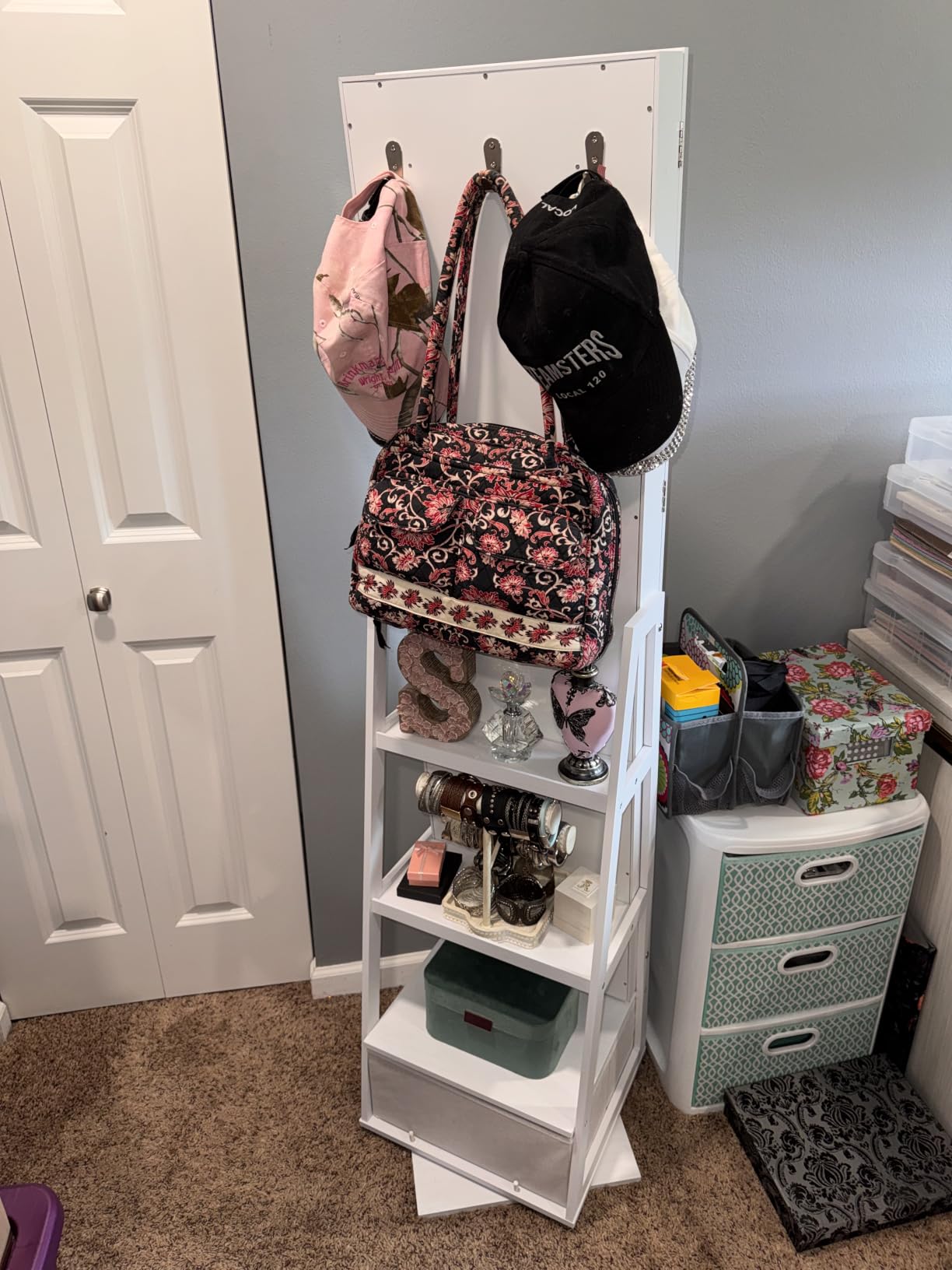 Nicetree 360° Swivel Jewelry Cabinet with Lights, Full Length Mirror customer photo 2