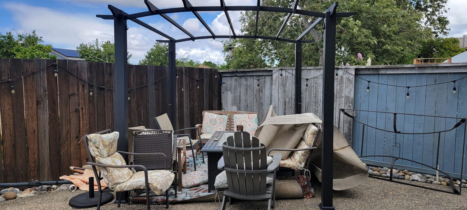 Universal Doubleton Steel Pergola Replacement Cover for Pergola Structures L-PG080PST, 80''x 205'' (Beige) customer photo 2
