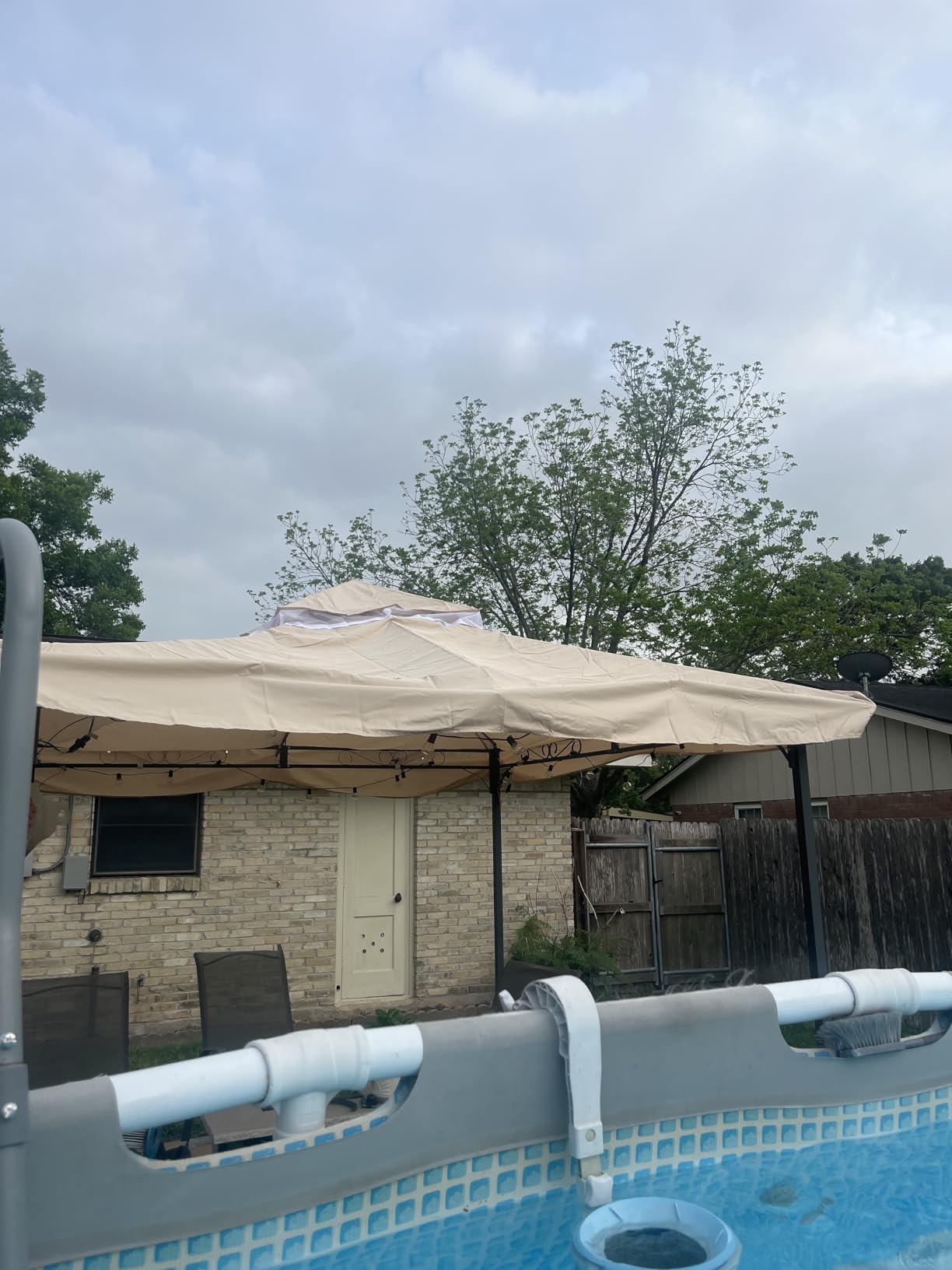 10x10 FT Gazebo Replacement Canopy Top Cover (Brown) customer photo 1