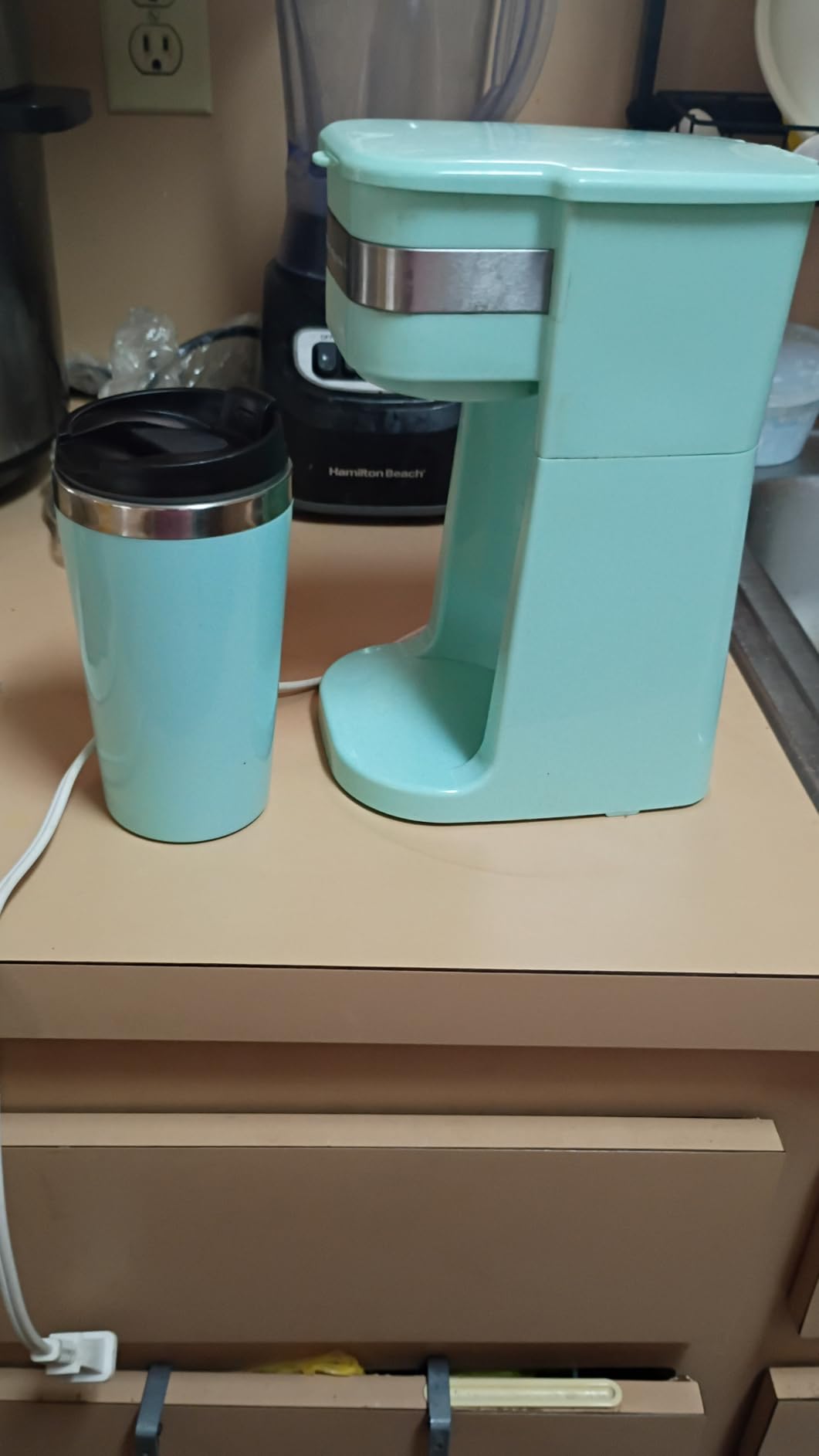Elite Gourmet EHC113M Personal Single-Serve Compact Coffee Maker, Mint customer photo 1