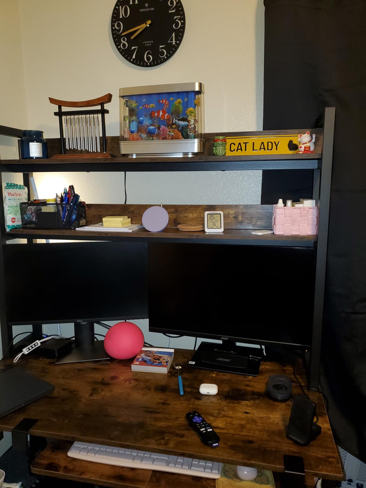 Aquzee Desk with Hutch, Computer Desk with Shelves, 55 Inch customer photo 1