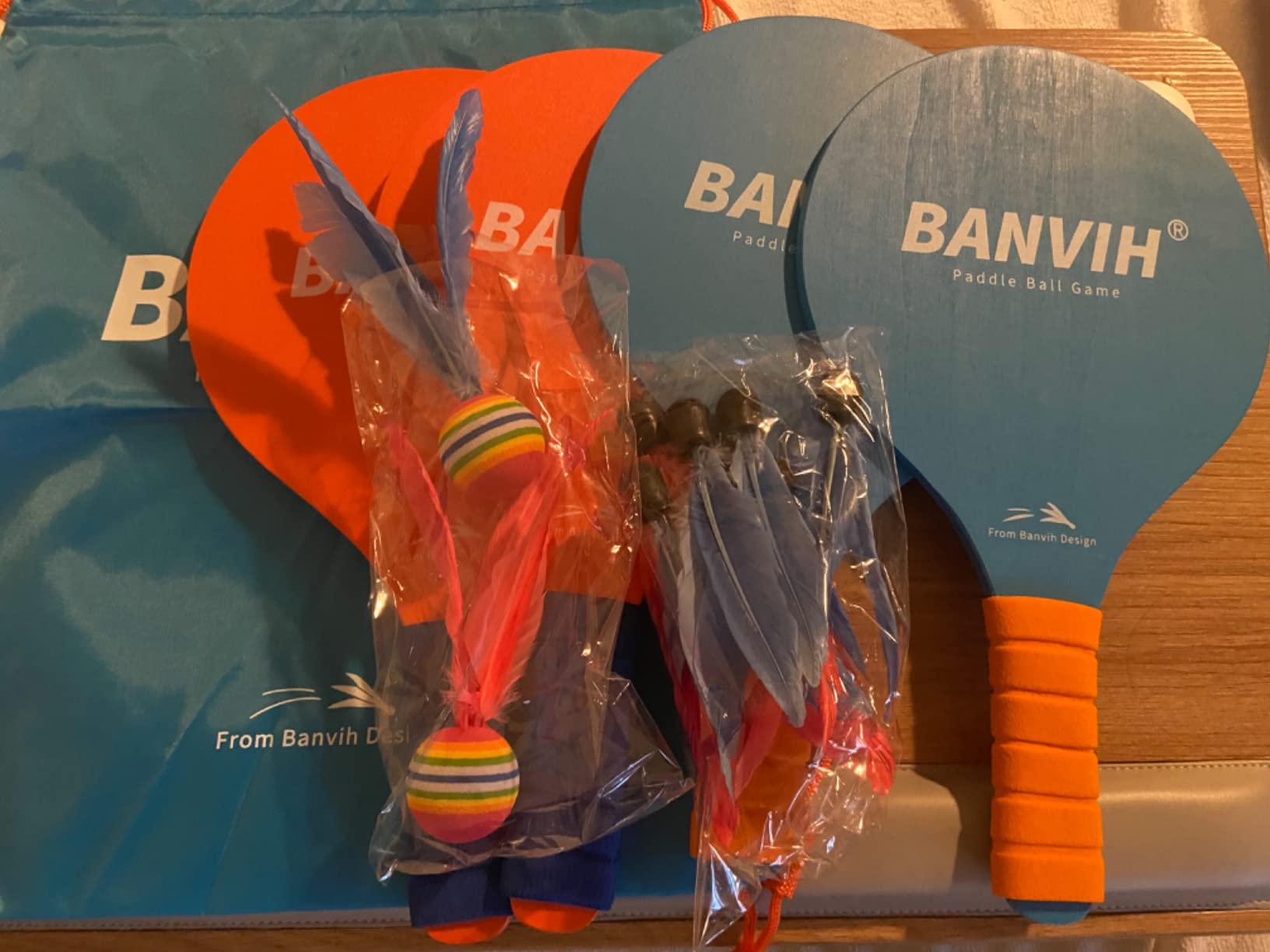 Banvih 4-Racket Badminton Set - Outdoor Beach Yard Camping Games for Family customer photo 2
