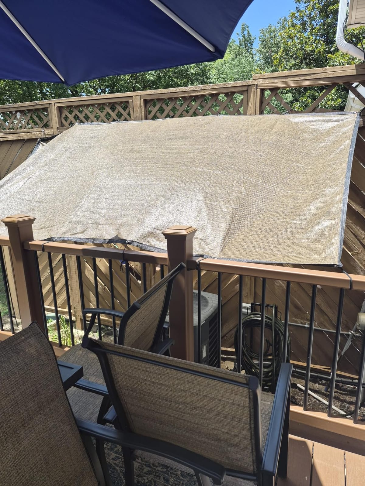 Shade&Beyond 90% Sun Shade Cloth with Grommets, 8' X 12' Pergola Shade Cover Canopy, Mesh Tarp Sun Screens for Patio, Outdoor, Garden, Backyard, Mocha customer photo 1