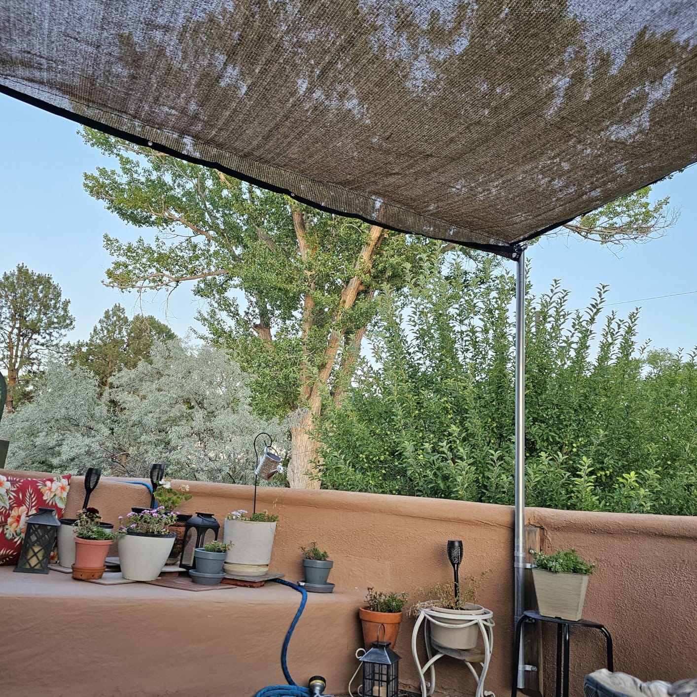 Artpuch 90% Sun Shade Cloth, 10 x 12 FT Pergola Shade Cover Canopy with Grommets, Sun Screen Fabric Tarp for Patio, Outdoor, Garden, Backyard, Mocha customer photo 2