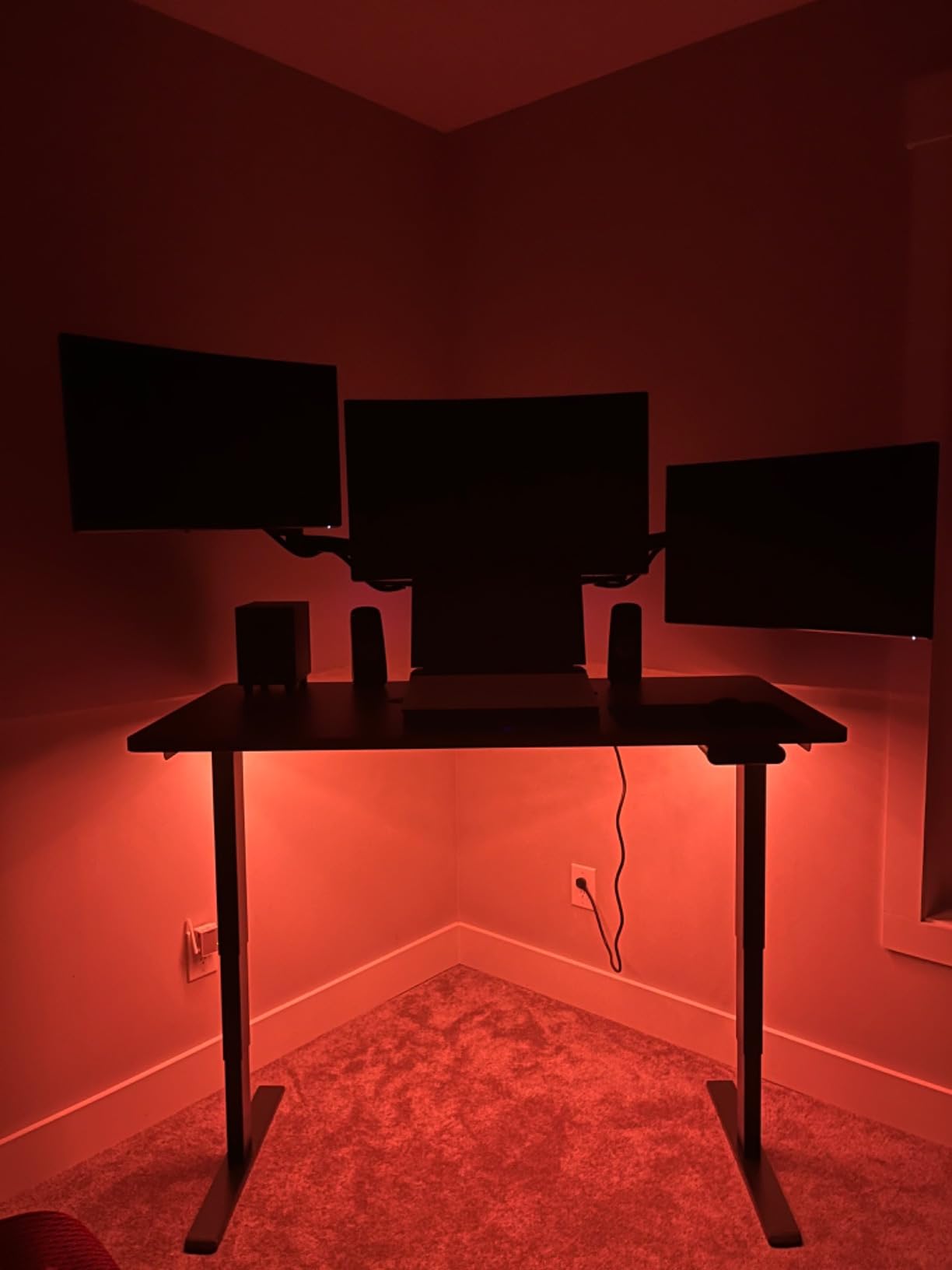 FLEXISPOT E6 3-Stage Dual Motor Electric Standing Desk 55 x 28 Sit Stand Up Desk, Holds 220 lbs, Adjustable Height w/Memory Presets, One-Piece Maple Desktop & Black Frame, Ships in 2 Boxes customer photo 2