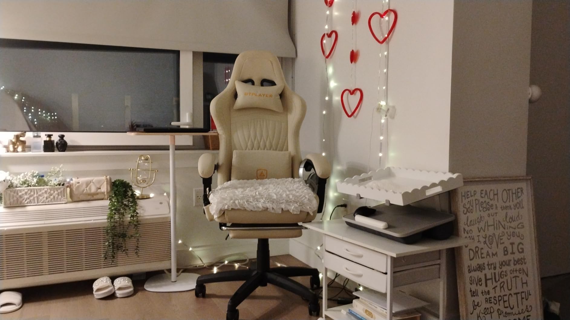 GTPLAYER Gaming Chair, Comfort Computer Office Chair for Adults, Ivory customer photo 2