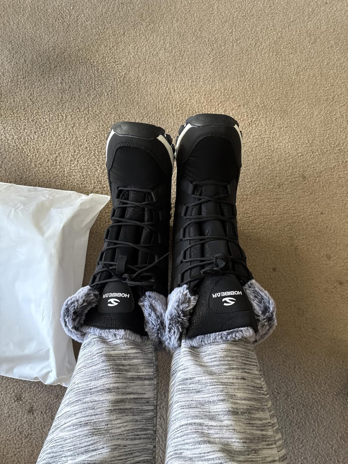 HOBIBEAR Women's Winter Snow Boots Warm Faux Fur customer photo 2