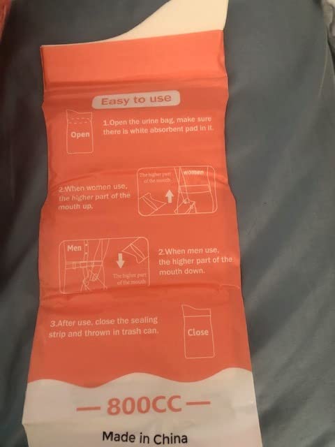 Disposable Urine Bags for Women/Men,12/24Pack for Travel, Camping, Car Trip customer photo 1