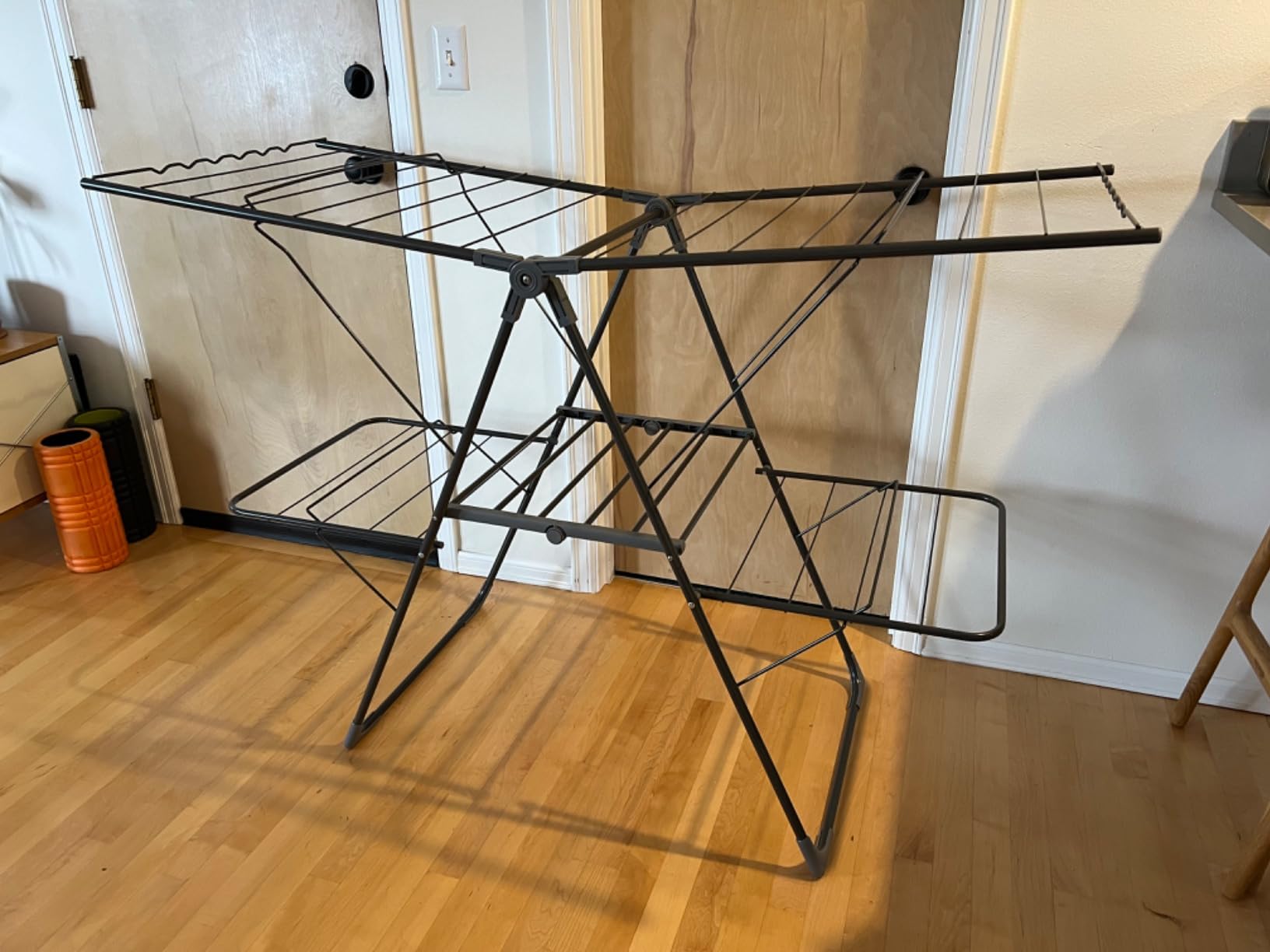 Bigzzia Clothes Drying Rack Foldable, 2-Level Large Laundry Drying Rack customer photo 1