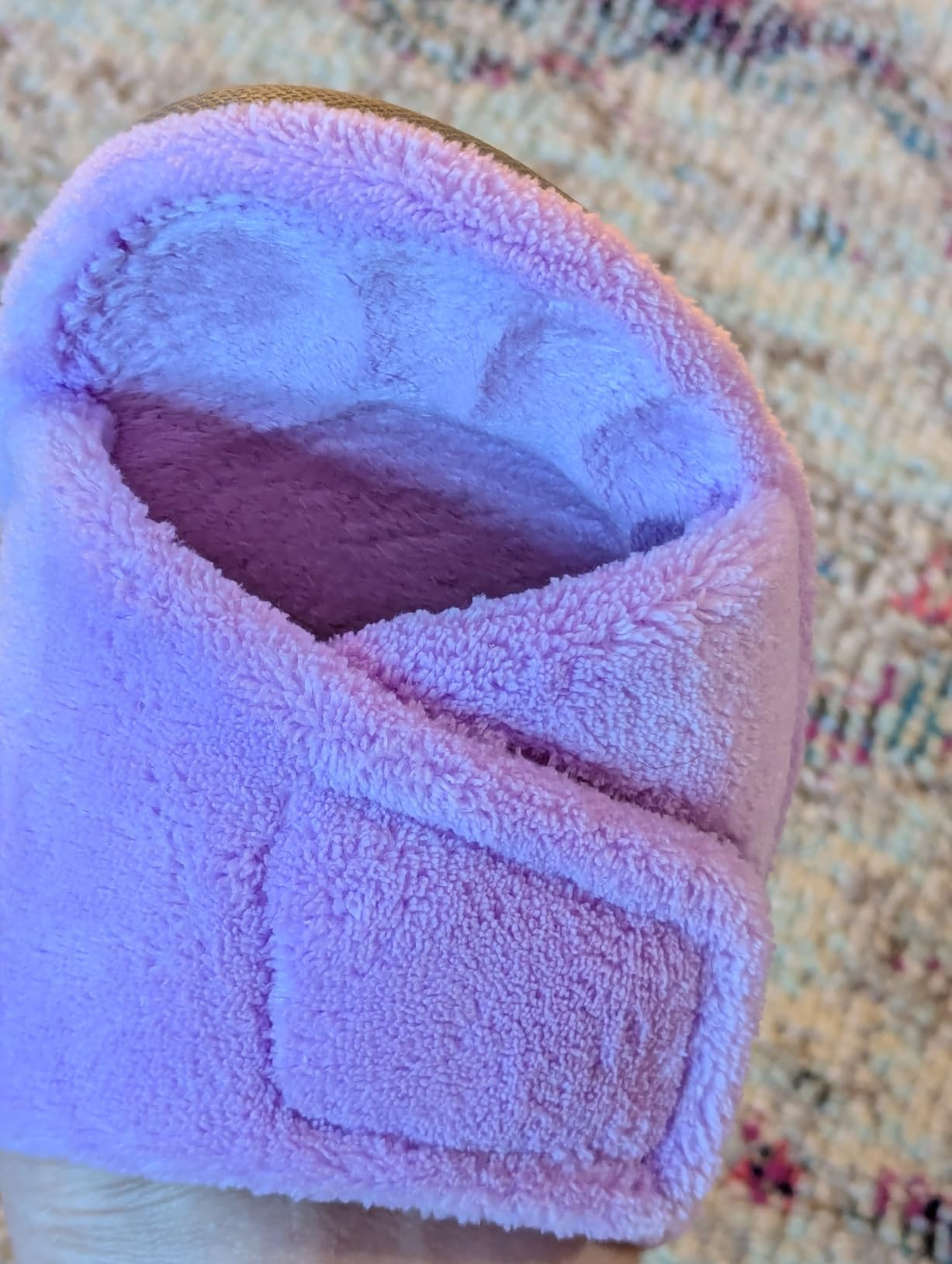 GRITHEIM Women's Orthotic Arch Support Slippers Fuzzy Adjustable Orthopedic Slippers for Plantar Fasciitis Furry Slide for Ladies customer photo 2