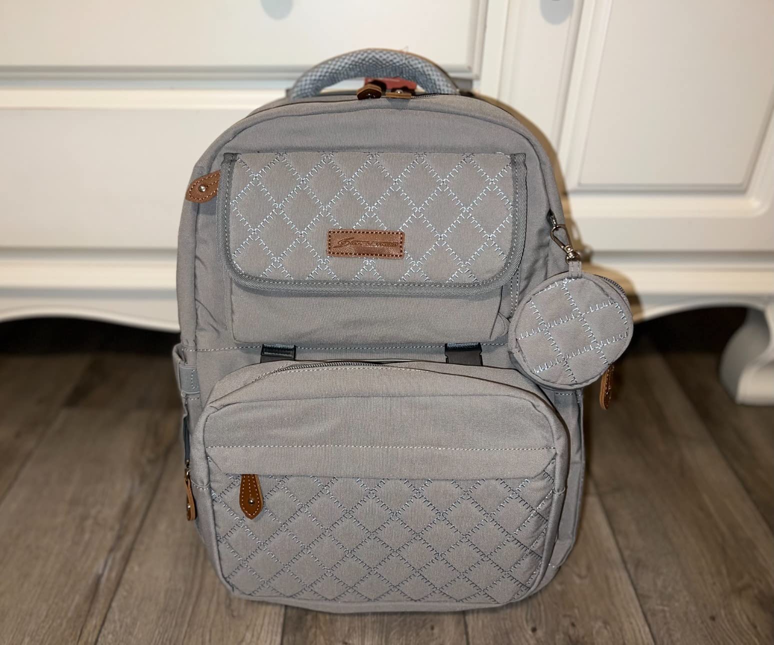 Large Diaper Bag,29L-45L Expandable Diaper Bag Backpack for 2 Kids/Twins Baby Stuff, with Removable Cross Body Bottle Bag for Mom/Dad,Stylish Baby Bag Gift for Boys/Girl-Army Green customer photo 1