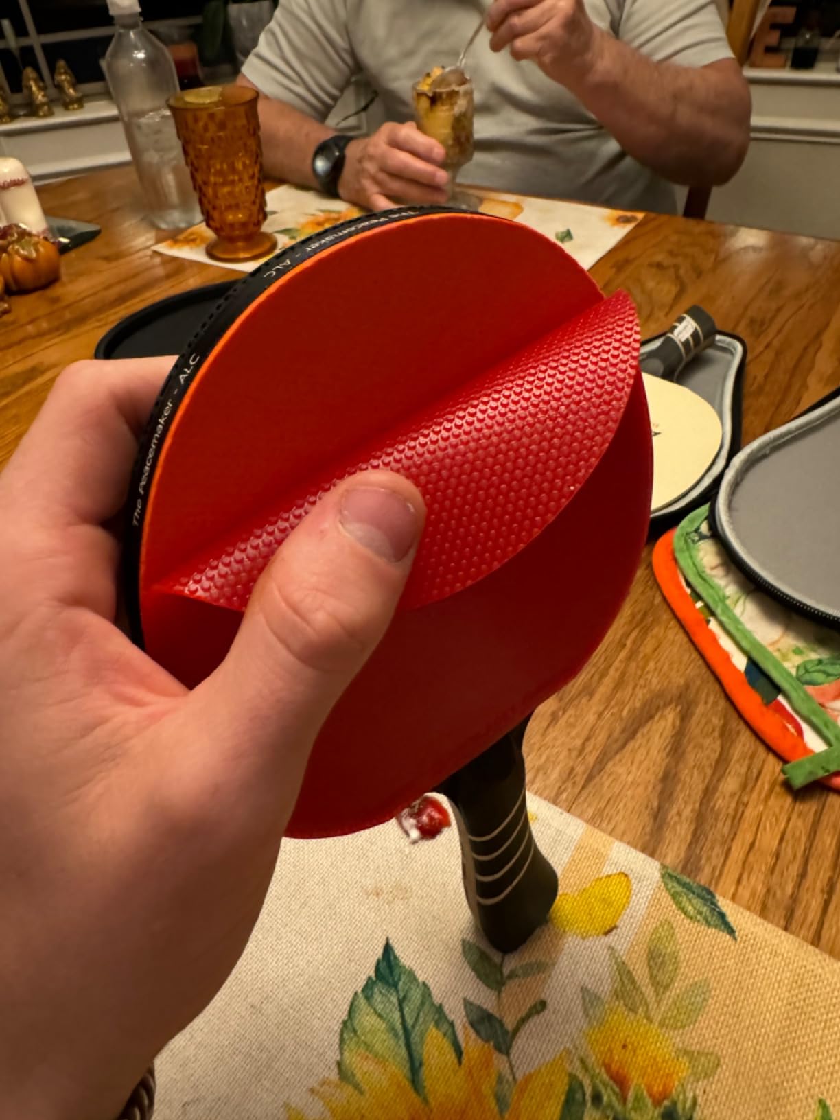 The Peace Maker ALC - Professional Ping Pong Paddle - Carbon Fiber Table Tennis Racket Producing Maximum Spin & Control for All Levels - Hard Carry Case & Ergonomic Handle. customer photo 2