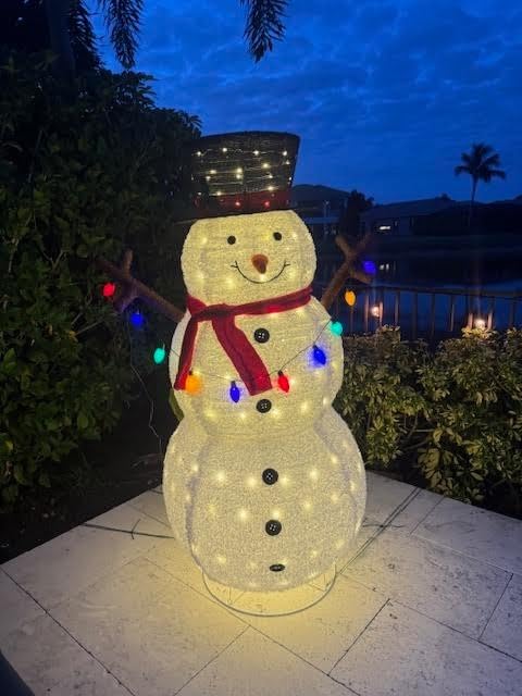 Best Choice Products 5ft Lighted Pop-Up Snowman, Large White Outdoor Christmas Holiday Decoration w/ 200 LED Lights, Hat, Scarf, Multicolored Lights customer photo 2