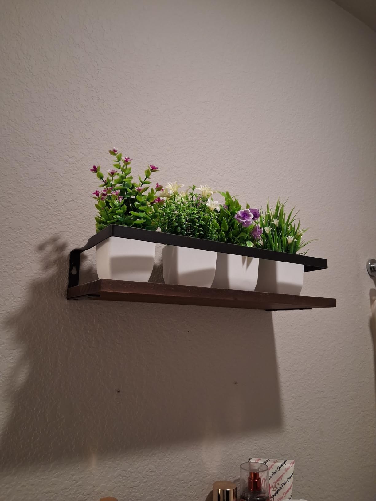 Der Rose 4 Pack Small Fake Plants with Flowers, Spring Home Bathroom Decor customer photo 1