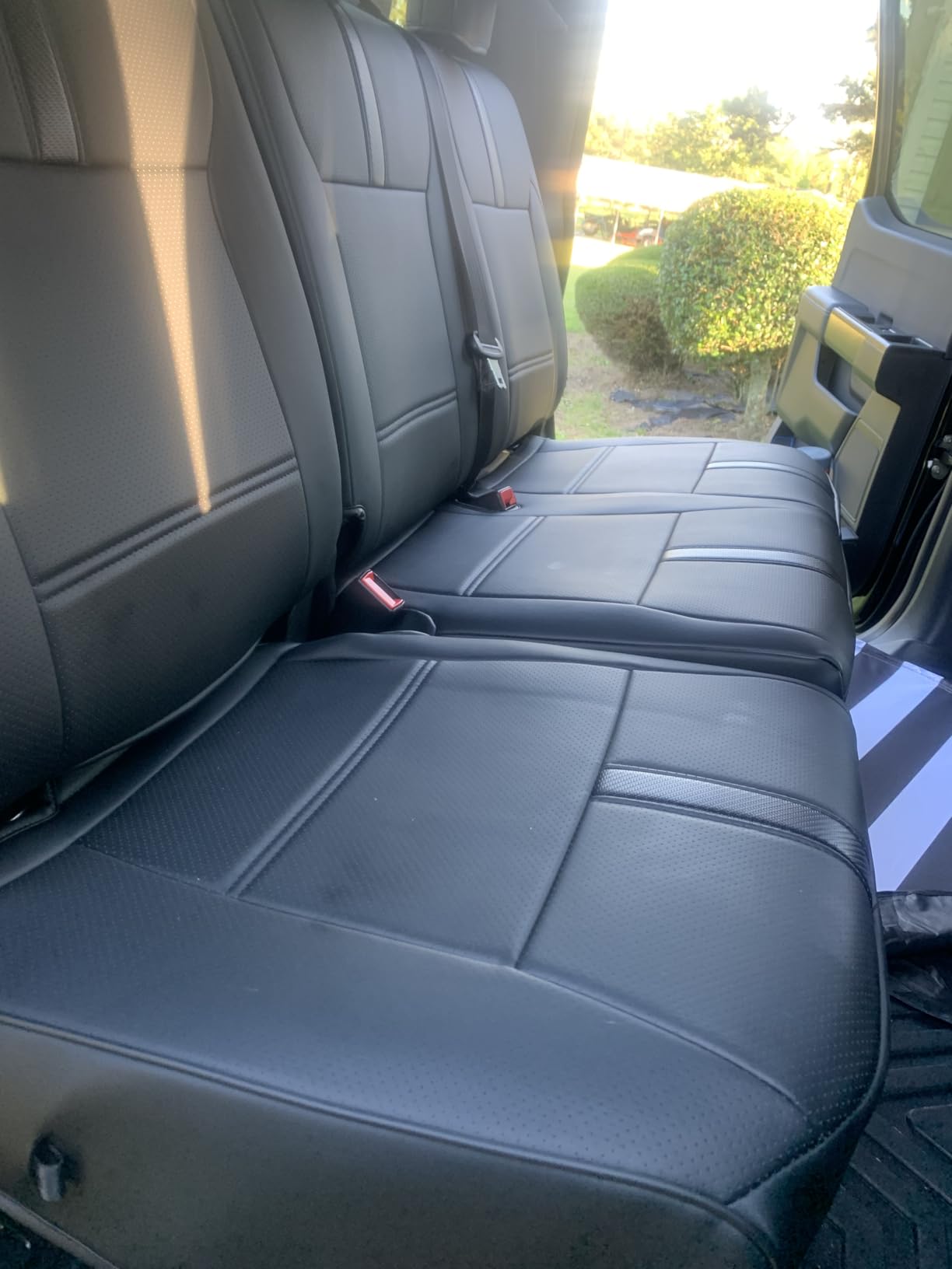 Super Cover® for Ford F150 Seat Covers 2015-2024 2025 2026 Full Set, for F-150 XL/XLT Leather Truck Seat Cover, for F150 Accessories 2016 2017 2018 2019 2020 2021 2022 2023, Only for Bucket Seat customer photo 1