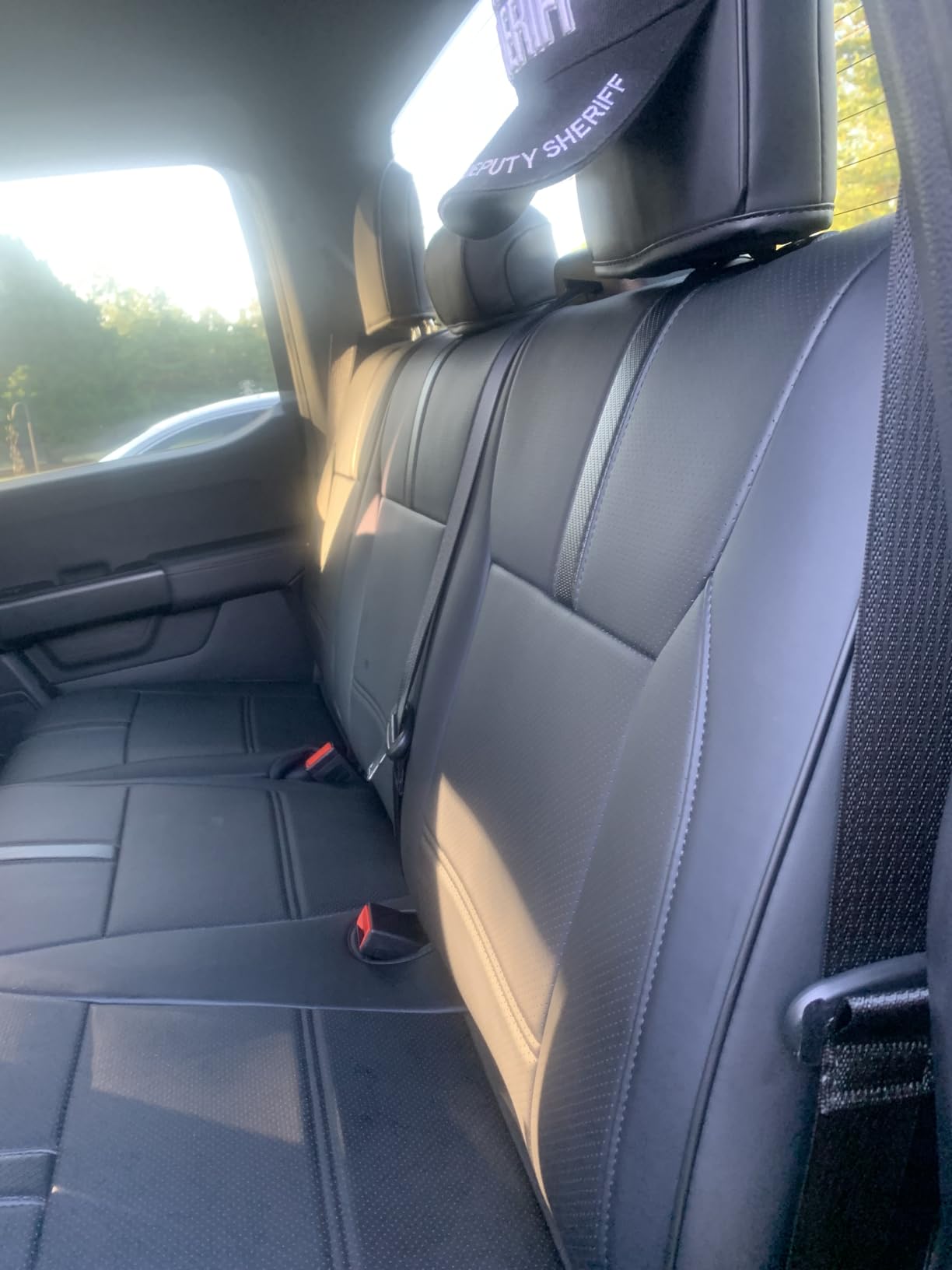 Super Cover® for Ford F150 Seat Covers 2015-2024 2025 2026 Full Set, for F-150 XL/XLT Leather Truck Seat Cover, for F150 Accessories 2016 2017 2018 2019 2020 2021 2022 2023, Only for Bucket Seat customer photo 2