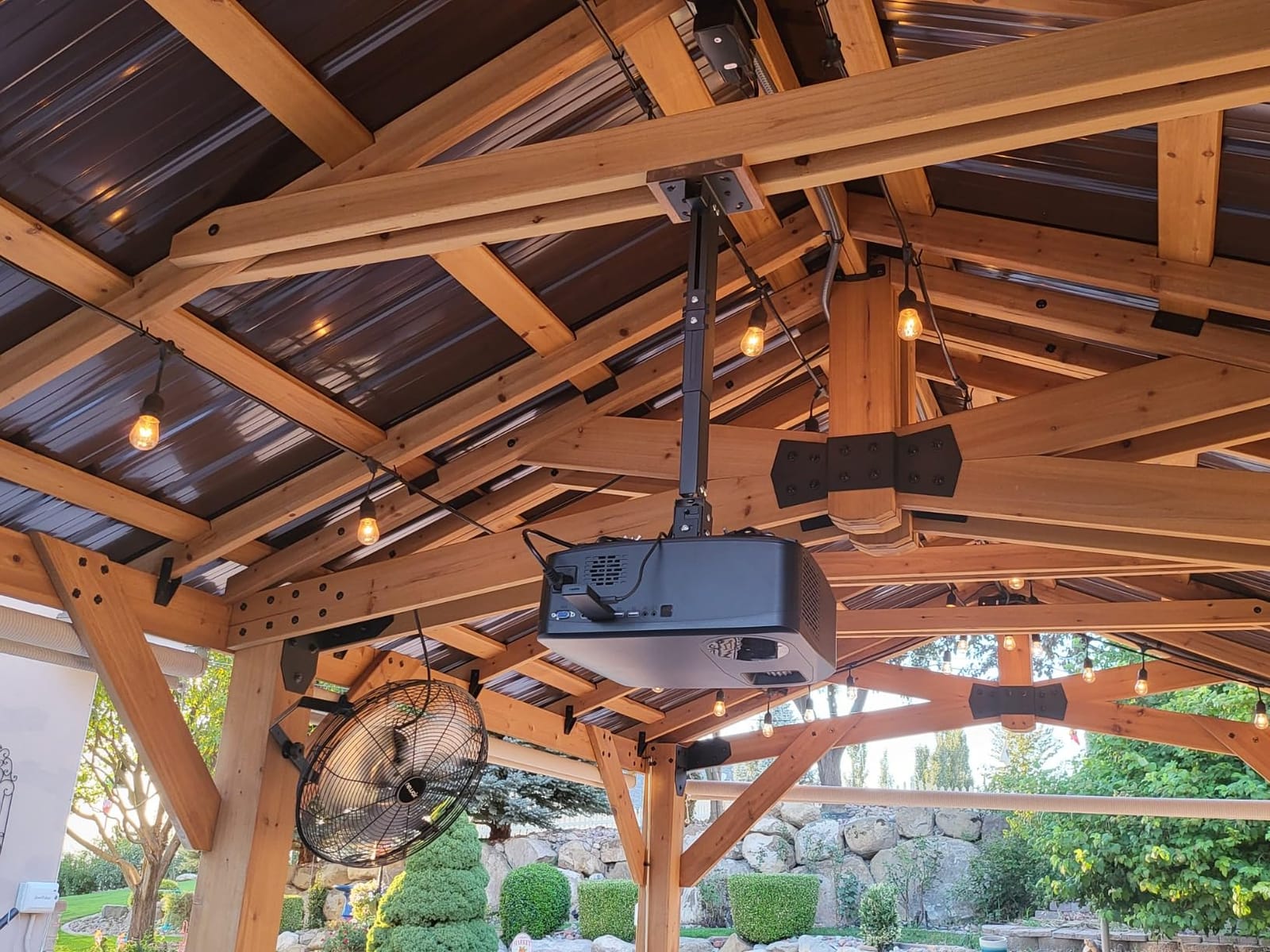 Backyard Discovery Norwood 12 ft. x 10 ft. Cedar Wood Gazebo Pavilion,Thermal Insulated Hard Top Steel Roof, Durable, Supports Snow Loads and Wind Speed, Rot Resistant, Backyard, Deck, Garden, Patio customer photo 1